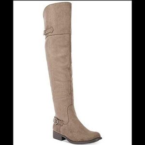 American Rag Women's Adarra Faux Suede Over the Knee Boots Brown, Size 8, NWT